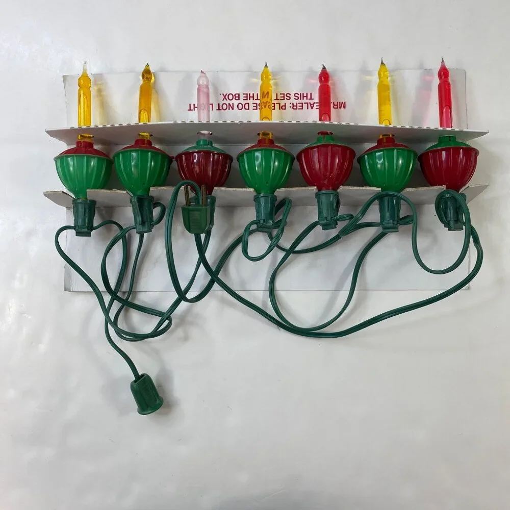 NOMA 7 Bubble Lite Set Christmas Lights With Colorful Action Overload Protection